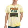 VHS Cassette Retro Analog Nostalgia Theme Tie-Dye T-Shirts Yellow Tie-Dye