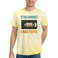 VHS Cassette Tape Retro 80s 90s Nostalgia Tie-Dye T-Shirts Yellow Tie-Dye