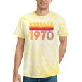 Vintage 1970 Retro Style 70's Born Nostalgia Vibes Birthday Premium Tri-Blend Tie-Dye T-Shirts Yellow Tie-Dye