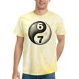 Vintage 6 7 Sketch Yin Yang Namaste Six Seven Nostalgia Tie-Dye T-Shirts Yellow Tie-Dye