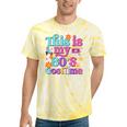 Vintage 80s Costume Nostalgia 1980s Fashion Cute Girls Women Tie-Dye T-Shirts Yellow Tie-Dye