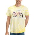 Vintage Bicycle With Playing Cards Nostalgia Premium Tri-Blend Tie-Dye T-Shirts Yellow Tie-Dye