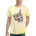 Vintage Cassette Tape And Pencil Nostalgia Party 70s 80s 90s Premium Tie-Dye T-Shirts Yellow Tie-Dye