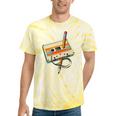 Vintage Pencil Rewind Cassette Tape Nostalgia Party 80s 90s Premium Tie-Dye T-Shirts Yellow Tie-Dye