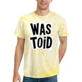 Wastoid 80s Slang Retro Teen Quote Gen X Nostalgia Tie-Dye T-Shirts Yellow Tie-Dye