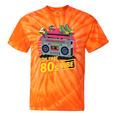 1980s 80s Reunion Nostalgia Memories Music School Grew Up Premium Tri-Blend Tie-Dye T-Shirts Orange Tie-Dye