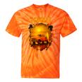 1985 Vintage Sunset Surf Truck Retro Beach Nostalgia Tie-Dye T-Shirts Orange Tie-Dye