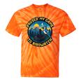 8-Bit Gamer Birder Blue Jay Arcade Nostalgia Nature Tie-Dye T-Shirts Orange Tie-Dye