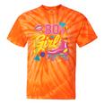 80's Girl Roller Skates Skating Eighties 1980s Nostalgia Tie-Dye T-Shirts Orange Tie-Dye