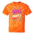 90's Party 90s Nostalgia Retro Rave Dance Music Tie-Dye T-Shirts Orange Tie-Dye