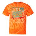 90's Vibe Vintage Style Cassette Tape Nostalgia 1990s Party Premium Tri-Blend Tie-Dye T-Shirts Orange Tie-Dye