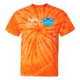 Bytes Of Memories Digital Nostalgia Concept Line Tie-Dye T-Shirts Orange Tie-Dye