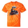 Classic Steam Train Enthusiasts Nostalgia For Train Lovers Tie-Dye T-Shirts Orange Tie-Dye