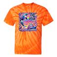 EAT THE RICH 90S NOSTALGIA WHALE ORCA YAHCT RETRO Tie-Dye T-Shirts Orange Tie-Dye