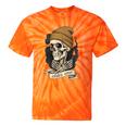 Elder Emo Skeleton Beanie Nostalgia Scene Aesthetic Tie-Dye T-Shirts Orange Tie-Dye
