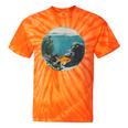 Fish Bowl Frutiger Aero Y2K Retro Vibes Tie-Dye T-Shirts Orange Tie-Dye