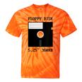 Floppy Disk Computer Nostalgia Fun PC Enthusiast History Tie-Dye T-Shirts Orange Tie-Dye