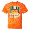 Floppy Disk Retro Tech Nostalgia Old School Computing Humor Tie-Dye T-Shirts Orange Tie-Dye