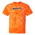 Frutiger Aero Aesthetic Digital Art Vintage Varsity Tie-Dye T-Shirts Orange Tie-Dye