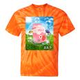 Frutiger Aero Aesthetic Tech Kawaii Strawberry Milk Fishes Tie-Dye T-Shirts Orange Tie-Dye