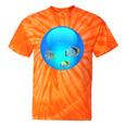 Frutiger Aero Aesthetic Tech Orb Fishes Tie-Dye T-Shirts Orange Tie-Dye