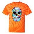 Frutiger Aero Aesthetic Tech Skull Computer Fishes Tie-Dye T-Shirts Orange Tie-Dye