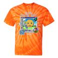 Frutiger Aero Y2K Meme Graphic 2000s Nostalgia Premium Tie-Dye T-Shirts Orange Tie-Dye