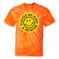 Be Kind Rewind Shirt Retro Nostalgia Sticker 80s 90s Tee Premium Tri-Blend Tie-Dye T-Shirts Orange Tie-Dye