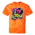 I Love The 70s Vintage Cassette Roller Vinyl Nostalgia 70s Premium Tri-Blend Tie-Dye T-Shirts Orange Tie-Dye