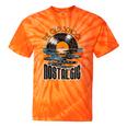 Music Old School Nostalgia Record Tie-Dye T-Shirts Orange Tie-Dye
