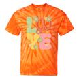 Peace Sign Love Groovy Vibes Costume Nostalgia 1980s Fashion Tie-Dye T-Shirts Orange Tie-Dye