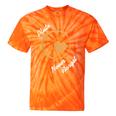 Pluto Never Forget Space Nostalgia Planetary Humor Tie-Dye T-Shirts Orange Tie-Dye