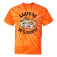Raised On 90's Country Music Lover Nostalgia Retro Vibe Premium Tri-Blend Tie-Dye T-Shirts Orange Tie-Dye