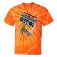 Retro 90s Boombox Nostalgia Party For Music Lovers Men Women Tie-Dye T-Shirts Orange Tie-Dye