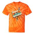 Retro Cassette Tape & Pencil Rewind Nostalgia Party 80s 90s Tie-Dye T-Shirts Orange Tie-Dye