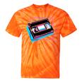 Retro VHS Vaporwave Video Cassette Nostalgia Geek Chic Tie-Dye T-Shirts Orange Tie-Dye