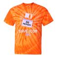 Save Icon IRL Retro Tech Humor Floppy Disk 90s Nostalgia Tie-Dye T-Shirts Orange Tie-Dye