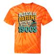 Saying Please Be Patient With Me I'm From The 1900s Premium Tri-Blend Tie-Dye T-Shirts Orange Tie-Dye