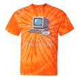 I Survived The Dial-Up Era Retro 90s Nostalgia Premium Tri-Blend Tie-Dye T-Shirts Orange Tie-Dye