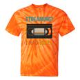 VHS Cassette Tape Retro 80s 90s Nostalgia Premium Tie-Dye T-Shirts Orange Tie-Dye