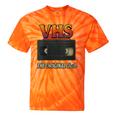 VHS Tape Nostalgia Old School Technology Humor Tie-Dye T-Shirts Orange Tie-Dye