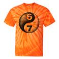 Vintage 6 7 Sketch Yin Yang Namaste Six Seven Nostalgia Tie-Dye T-Shirts Orange Tie-Dye