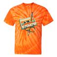 Vintage Pencil Rewind Cassette Tape Nostalgia Party 80s 90s Premium Tie-Dye T-Shirts Orange Tie-Dye