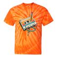 Vintage Pencil Rewind Cassette Tape Nostalgia Party 80s 90s Tie-Dye T-Shirts Orange Tie-Dye