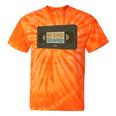 Vintage VHS Tape Humor Retro Nostalgia Graphic Premium Tie-Dye T-Shirts Orange Tie-Dye