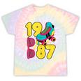 1987 Retro Raised In The 80s Old School Nostalgia Vibes Tie-Dye T-Shirts Hazy Rainbow Tie-Dye
