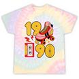 1990 Retro Raised On 90s Music Old School Nostalgia Punk Tie-Dye T-Shirts Hazy Rainbow Tie-Dye