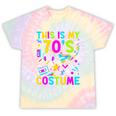 This Is My 70's Costume Nostalgia Mixtape Era 1970s Party Premium Tri-Blend Tie-Dye T-Shirts Hazy Rainbow Tie-Dye