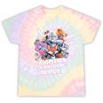 80's Cartoon Heroes Apparel For Retro Nostalgia Fans Tie-Dye T-Shirts Hazy Rainbow Tie-Dye