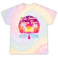 80s Fashion Girls Just Wanna Have Fun 1980s Nostalgia Tie-Dye T-Shirts Hazy Rainbow Tie-Dye